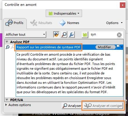 Cliquez sur Analyser et réparer PDF