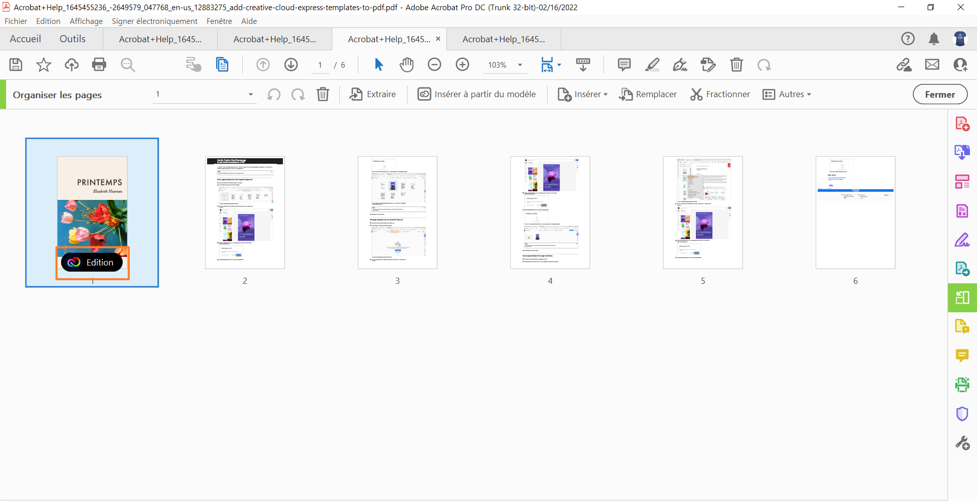 Modifier le modèle ajouté