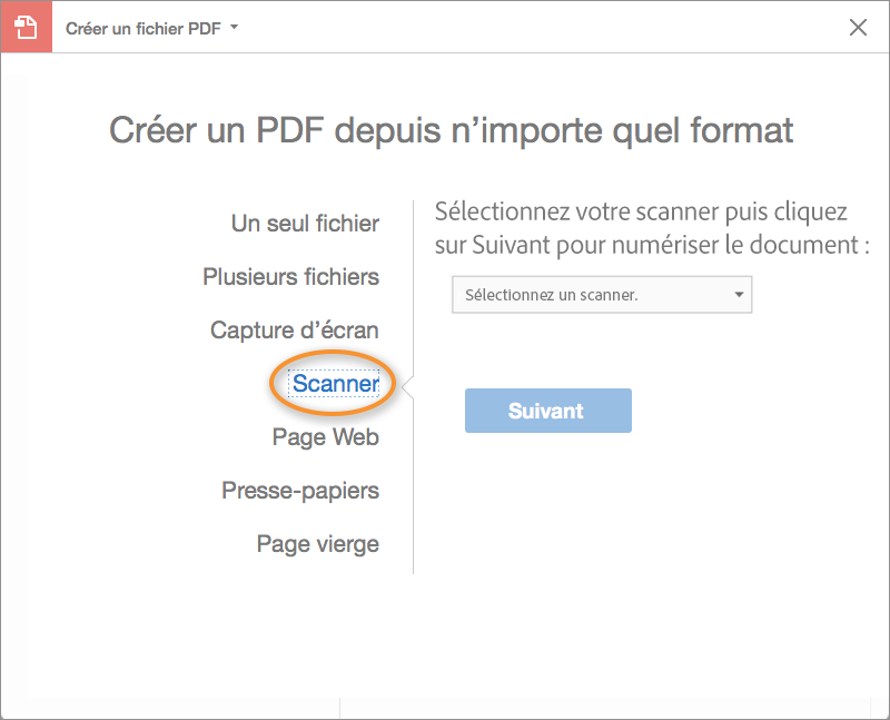 Numérisation de documents au format PDF, Adobe Acrobat