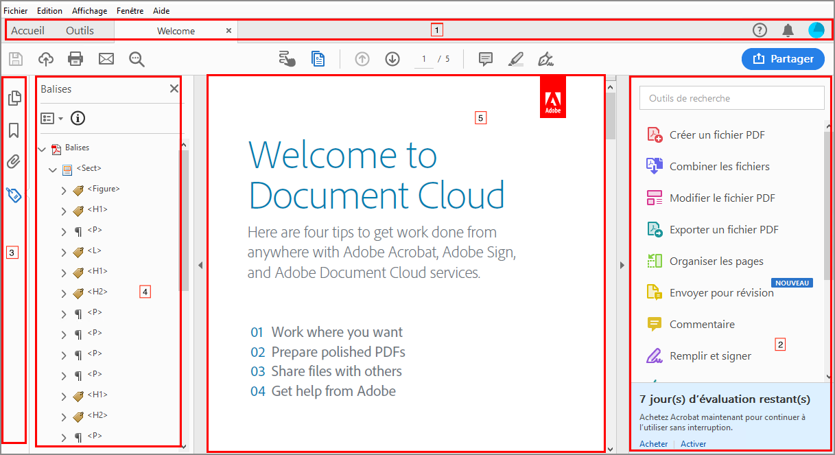 Nouveaux conteneurs VoiceOver dans la vue Document