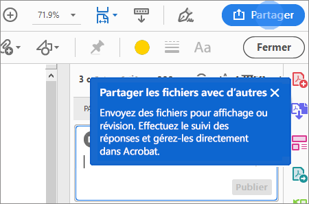 Conseil Acrobat pour le partage pour révision