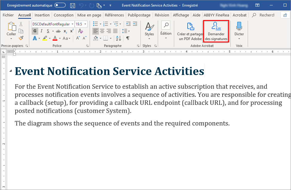 Demander des signatures