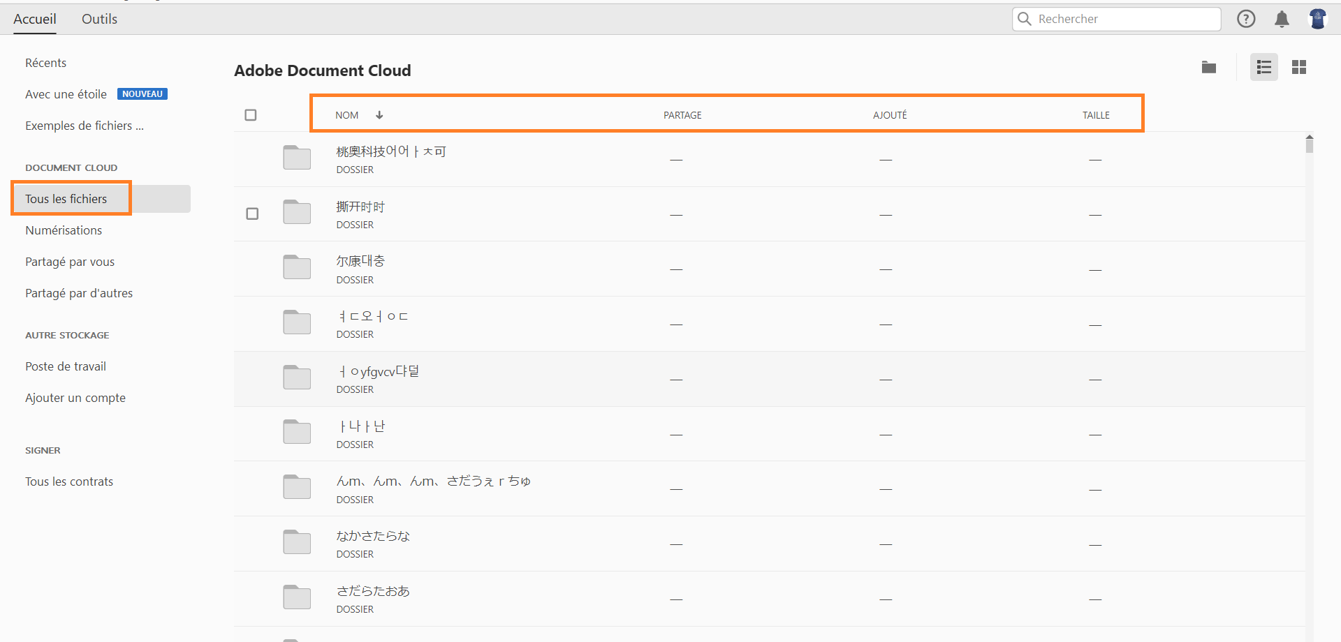 Fichiers Document Cloud