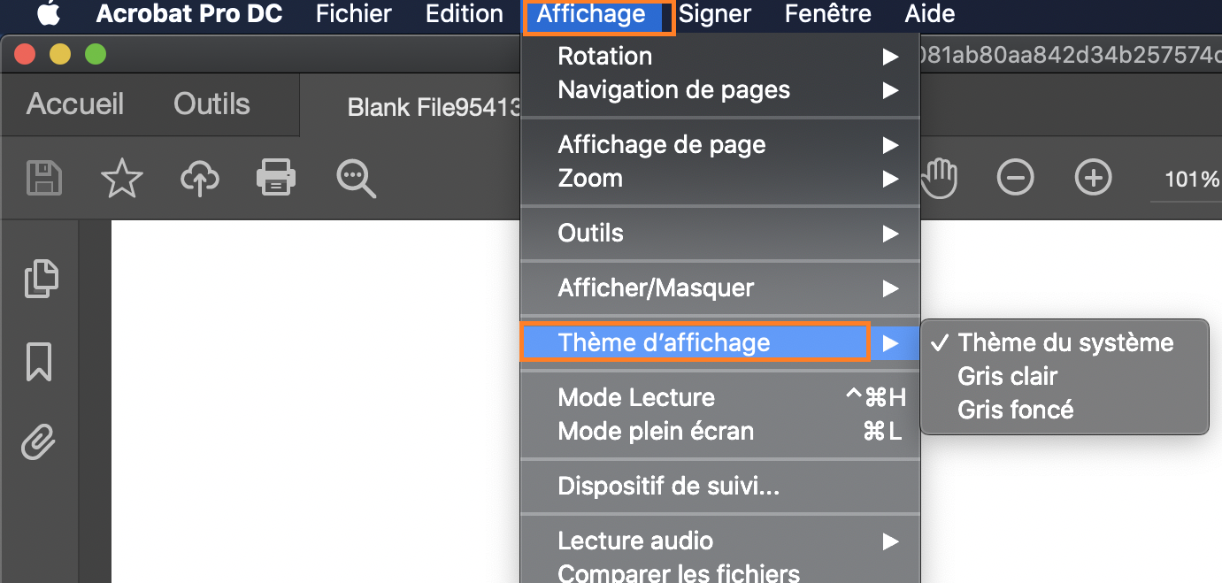 Thème d’affichage