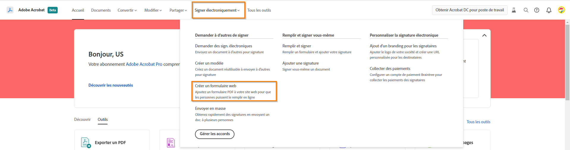 Création d’un formulaire web
