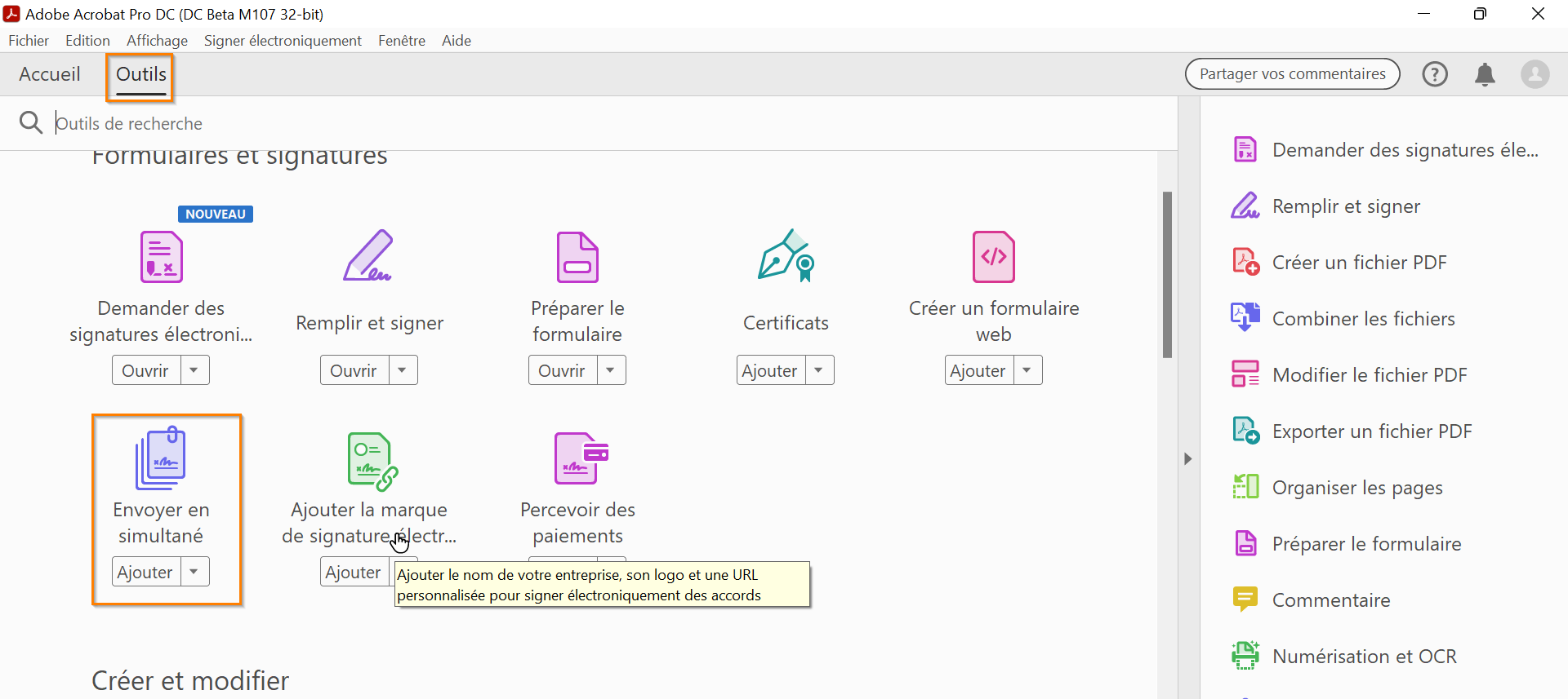 Demande de signatures en masse