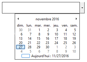 Sélecteur de date