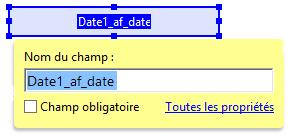 Utilisation du champ de date dans un formulaire