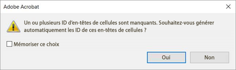 Générer automatiquement les ID d’en-tête