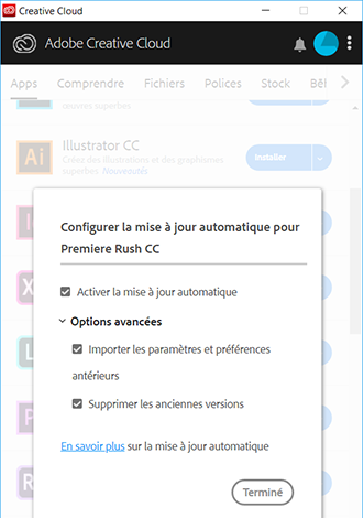 Configurer la mise à jour automatique