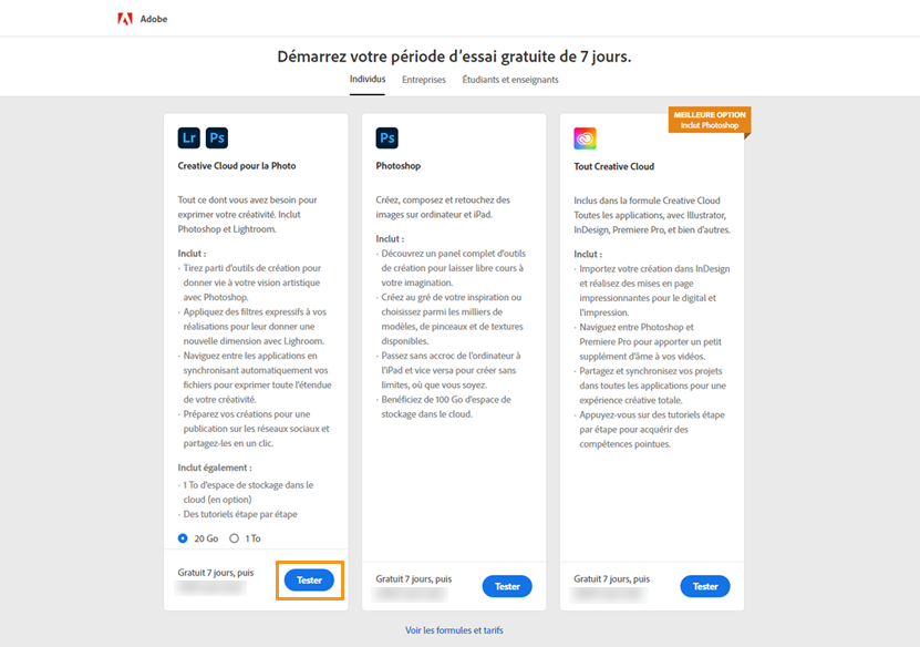 Telechargement Et Installation D Une Version D Evaluation De Creative Cloud