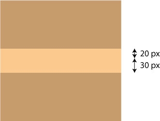Deux marges adjacentes sont fusionnées : on s’attend à ce que la distance verticale corresponde à la somme des deux marges.