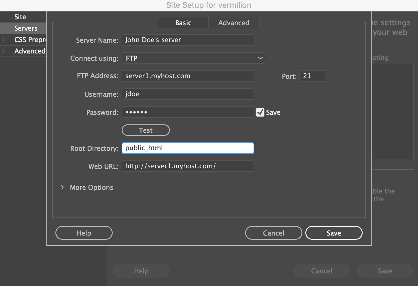 Configuration de connexions FTP Configuration de connexions FTP