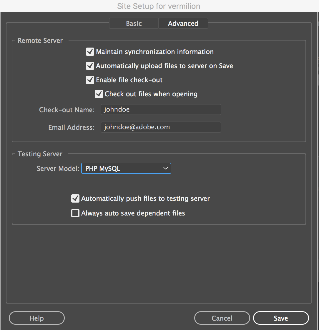 Définition des options avancées de connexion de serveur Définition des options avancées de connexion de serveur