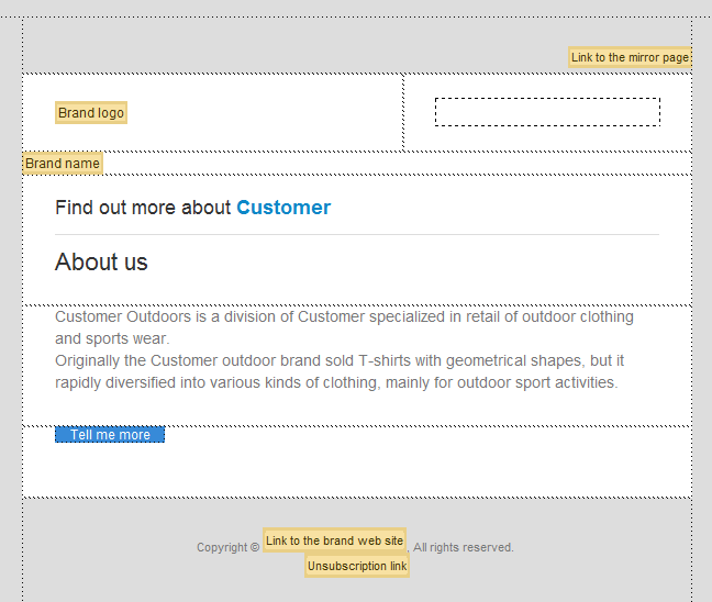 Champs de personnalisation et blocs de contenu dans Dreamweaver