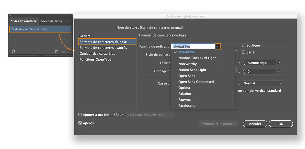 change-default-font Modification de la police par défaut