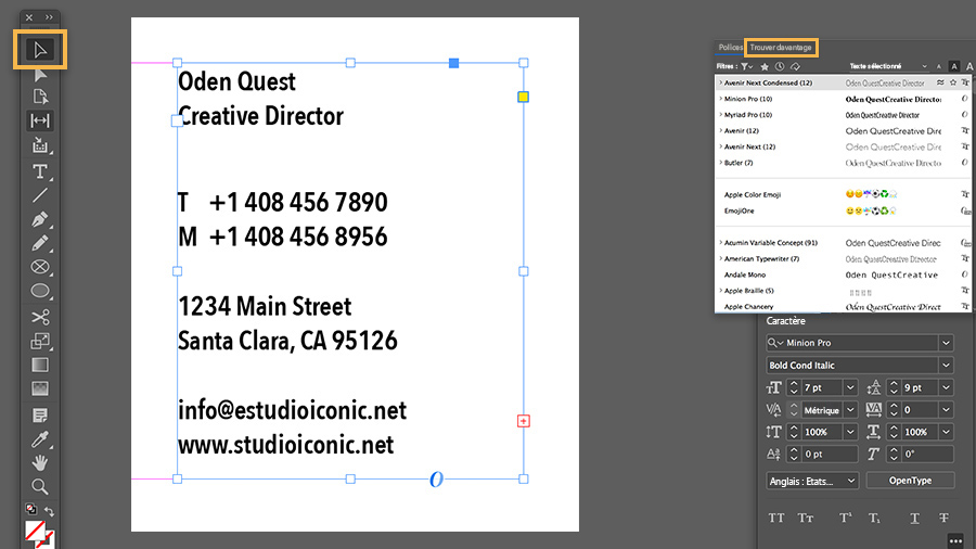 Creation D Une Carte De Visite Dans Indesign Tutoriels Adobe Indesign