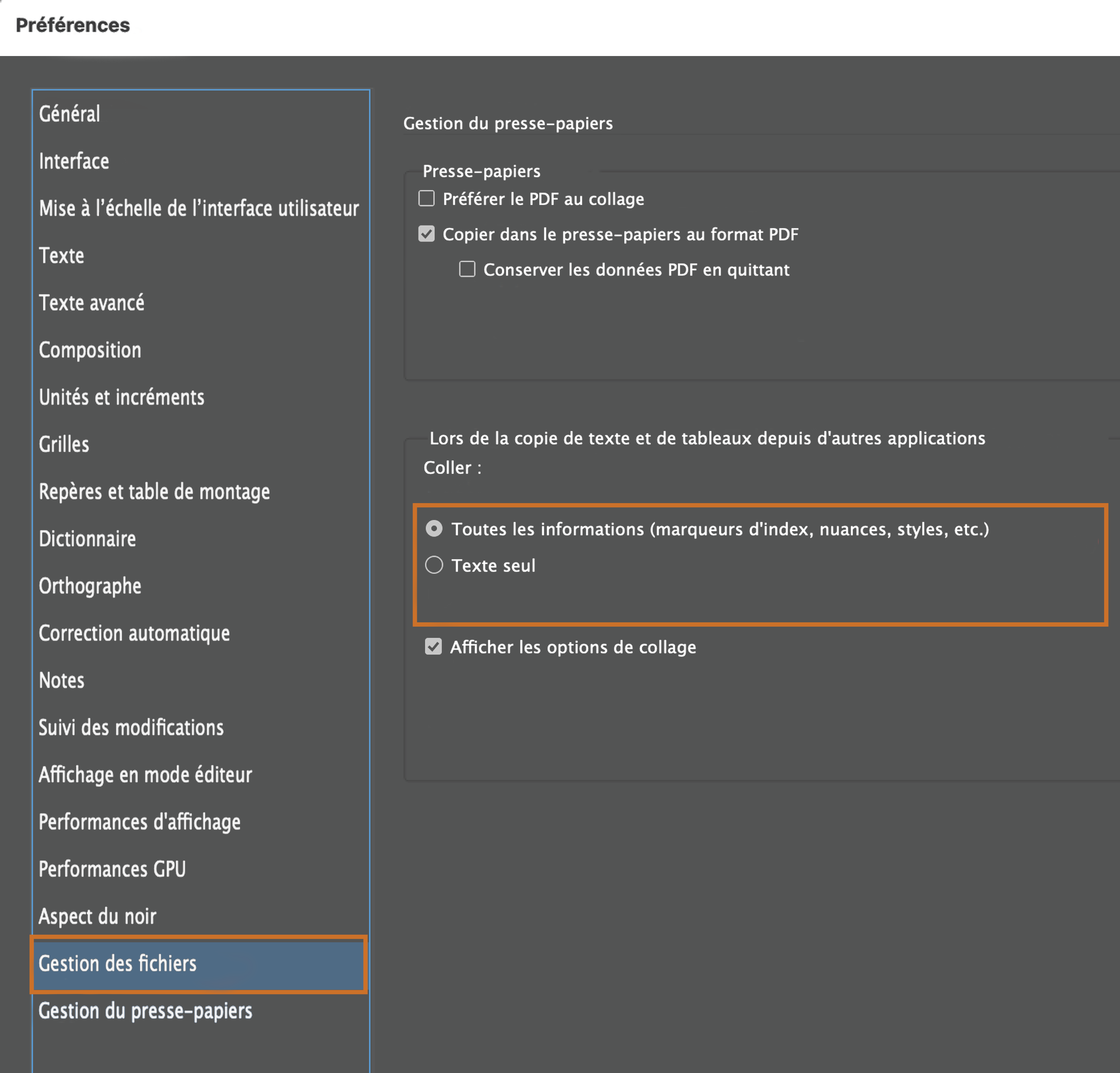 Utilisation des packs de styles dans InDesign