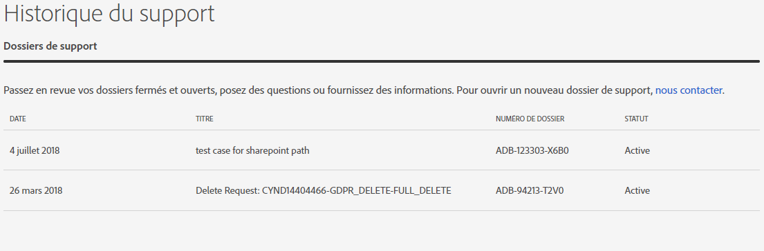 Affichez vos demandes
