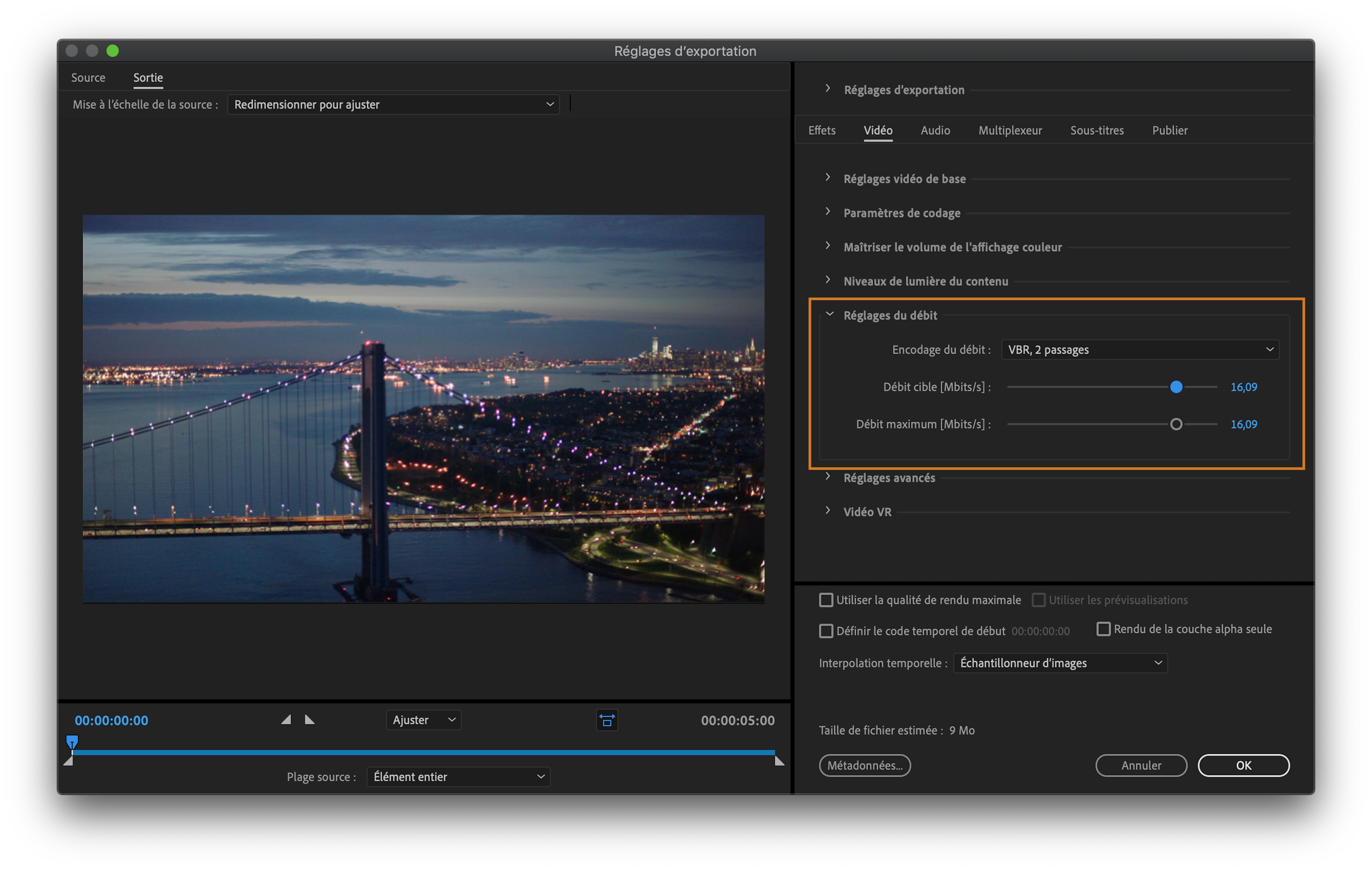 Reference Des Parametres D Exportation Pour Adobe Media Encoder
