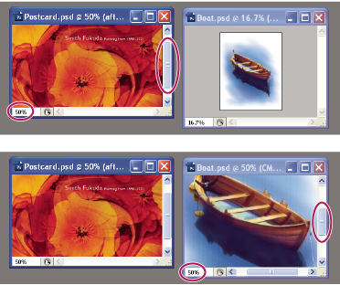 Avec et sans la commande Tout faire correspondre Avec et sans la commande Tout faire correspondre dans Photoshop