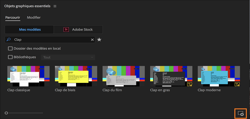 Installer le modèle d’animations graphiques