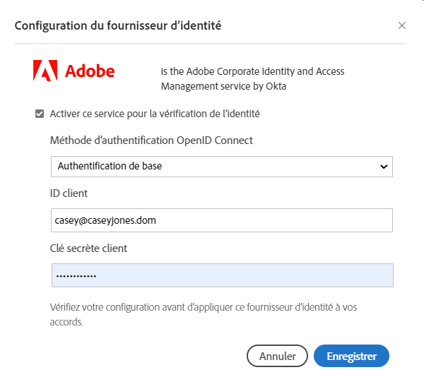 Authentification de base