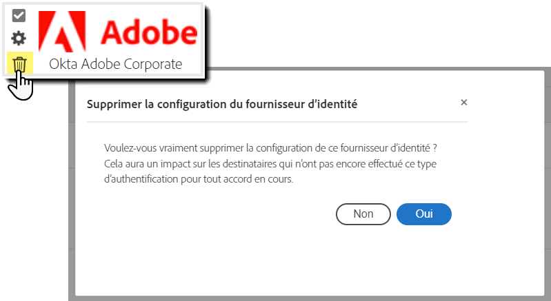 Demande de suppression