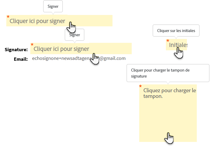 Info-bulles des champs de signature