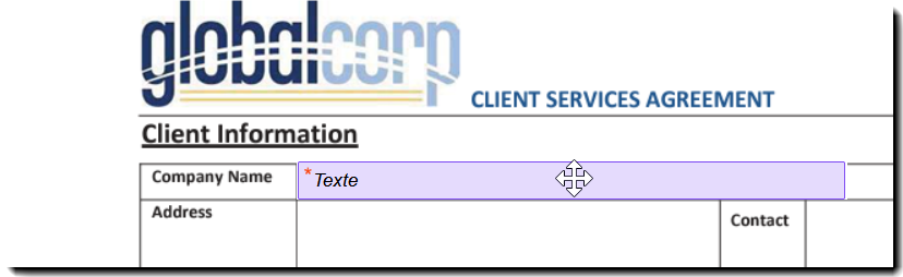 Déplacement du champ