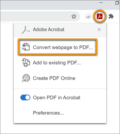 המרת דף אינטרנט ל-PDF