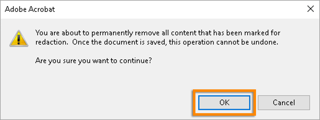 כדי להסיר את התוכן שהוכן לפרסום, לחץ על OK