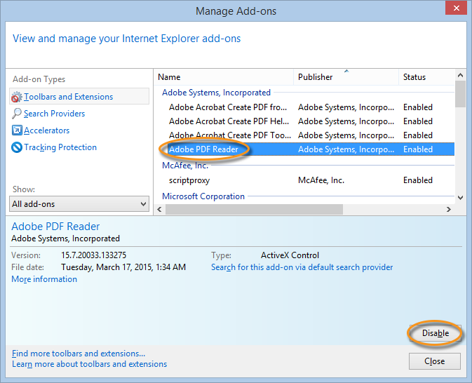 הפכו את Adobe PDF Reader לזמין או ללא זמין