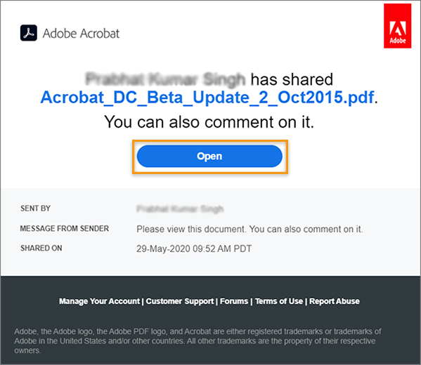 סקירת קישור בהודעת דוא&quot;ל