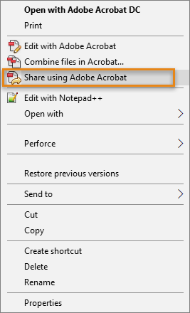 שיתוף באמצעות Adobe Acrobat שיתוף באמצעות Adobe Acrobat
