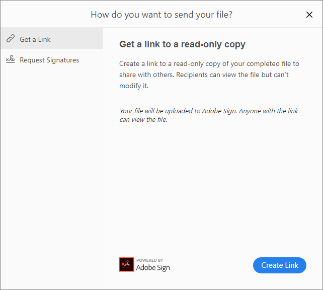 אפשרויות שיתוף של טופס מלא