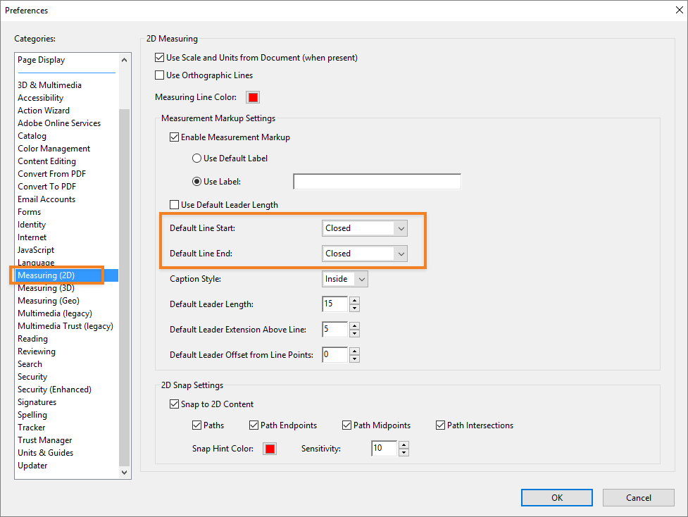 Acrobat preference for default line ending Acrobat preference for default line ending