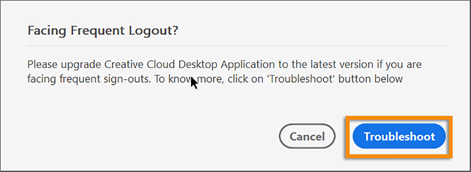 תיבת הדו-שיח Frequent logout