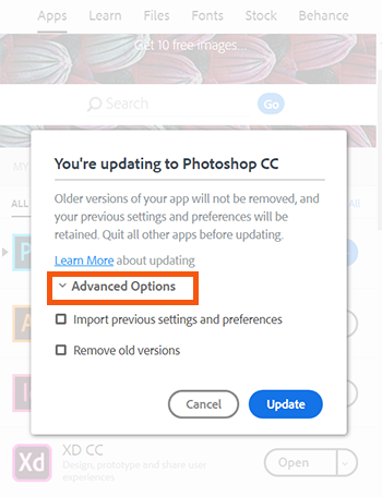 Advanced Options Advanced Options