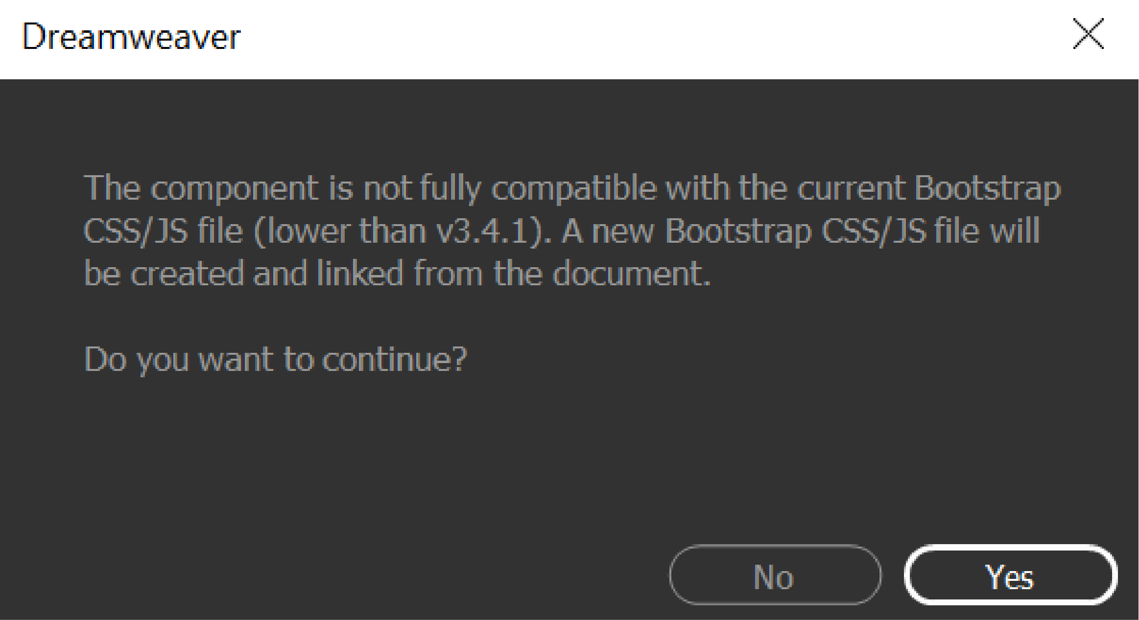 תיבת דו-שיח לאישור Bootstrap 3.4.1