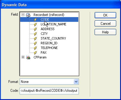 העמודה Record ID נבחרה
