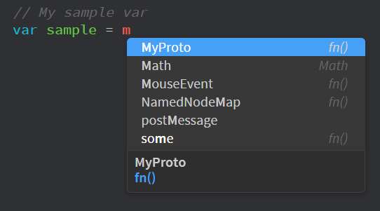 אפשרויות להשלמת קוד עבור JavaScript