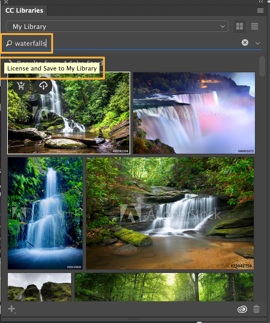 חיפוש תמונות ב-Adobe Stock חיפוש תמונות ב-Adobe Stock באמצעות החלונית CC Libraries
