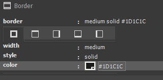 הגדרת צבע גבול בכל הצדדים