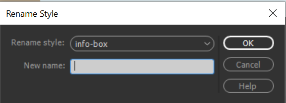 שינוי מחלקת HTML ב-Dreamweaver