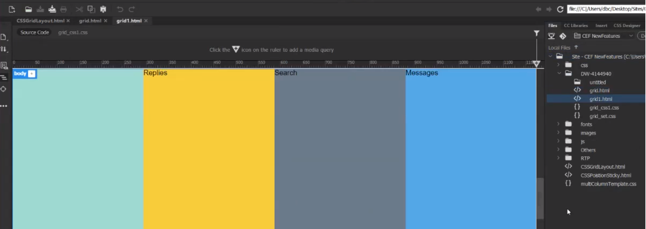 פריסת Grid של CSS עם שילוב CEF חדש פריסת Grid של CSS עם שילוב CEF חדש
