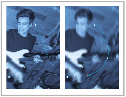 דוגמה לטשטוש נתיב ב- Photoshop