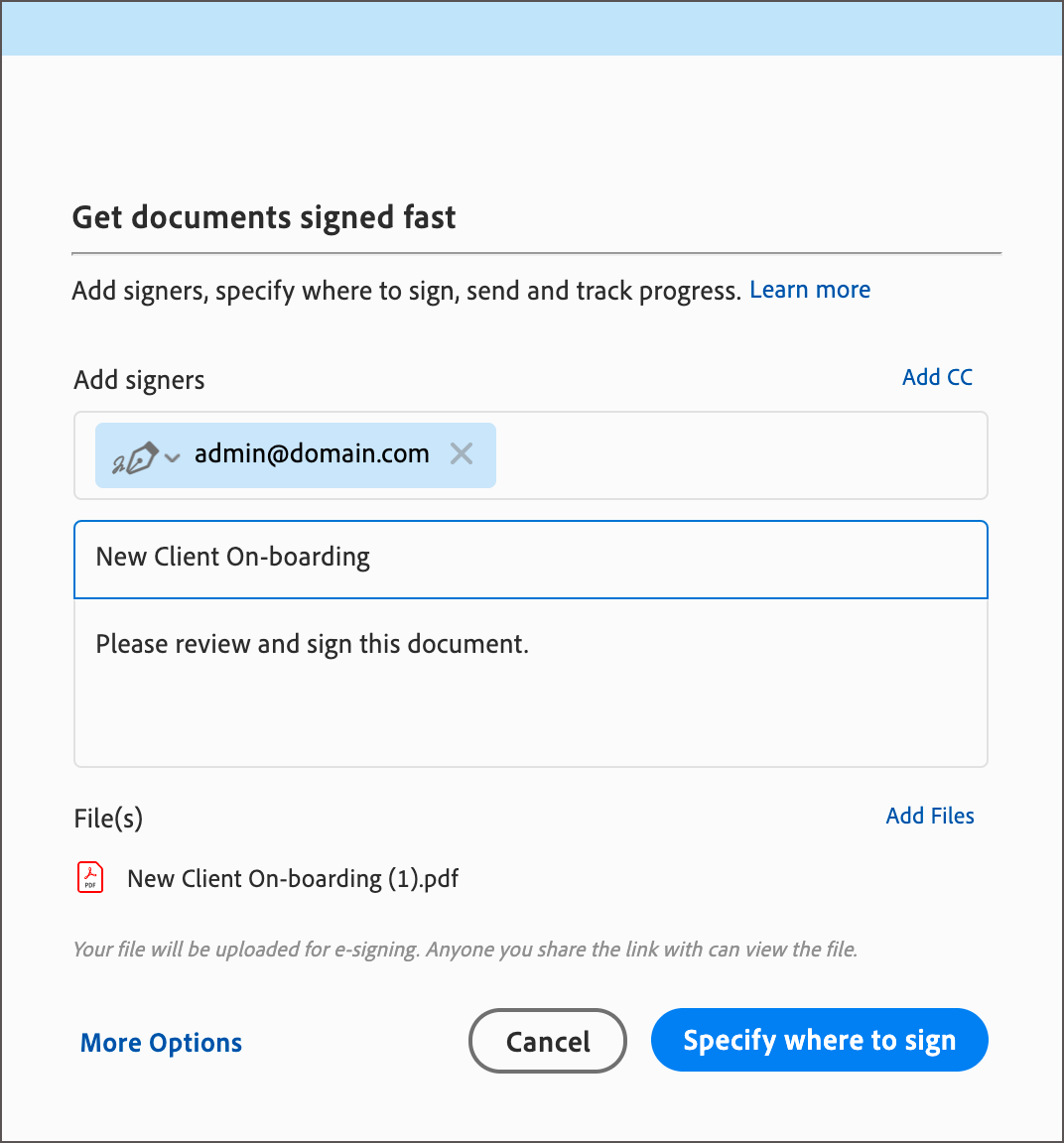 Címzettek hozzáadása