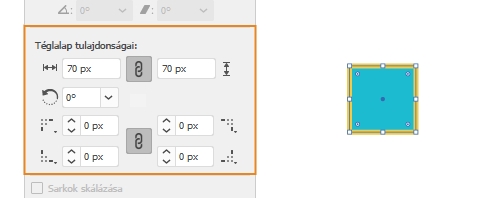 Élő alakzatok tulajdonságai | Téglalap és Lekerekített téglalap