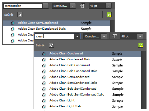 Photoshop – Betűtípusok keresése